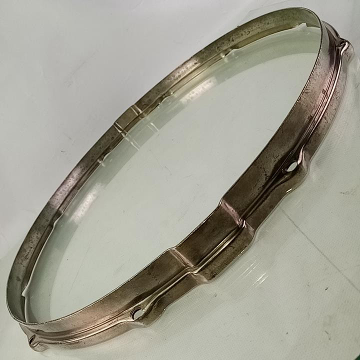 Leedy 10-Lug 16" Snare Drum Resonant Double Flange Stick-Chopper Rim/Hoop Brass — main photograph