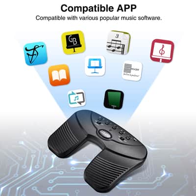 LEKATO WT-1 Wireless bluetooth Page Turner Music Page Turner Pedal App Controller image 6