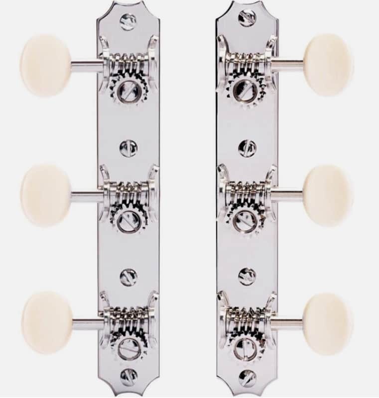 Golden Age Restoration Tuners for Slotted Peghead Guitar – Scallop-End Vintage Style Tuning Machines image 1