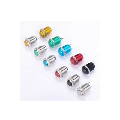 Guitar Kill Switch/Cutoff 12mm Chrome Momentary Flat Head Push Button. Complete Full Parts Kit image 10
