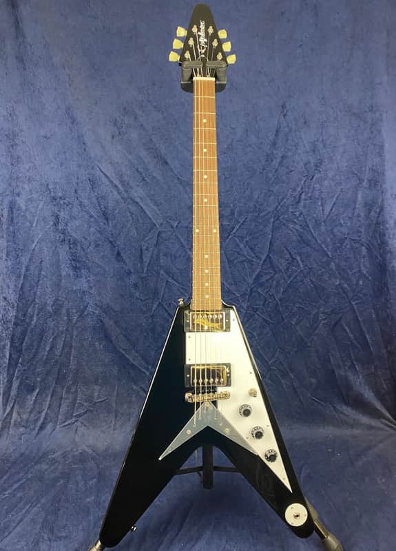 Epiphone Flying V Inspired by Gibson in Ebony | Reverb The Netherlands