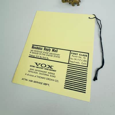 Vox Kensington Bass Amplifier Owner’s Package Late-'60s image 9