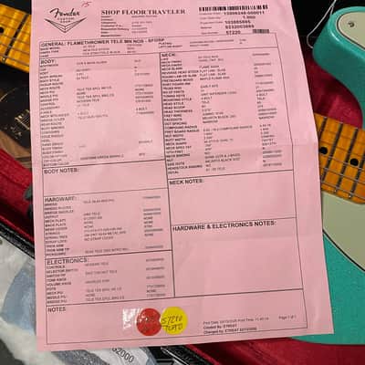 NEW! Fender Custom Shop Flamethrower Telecaster Custom - NOS - Modern Specs - Texas Special Pick-Ups - AAAA Flamed Neck - Seafoam Green Sparkle - Authorized Dealer - 7.6lbs - G07120 image 18