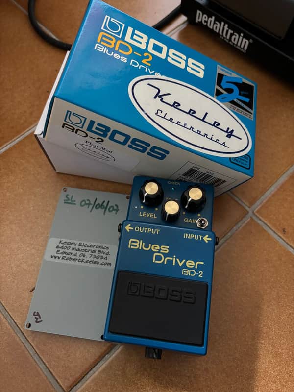 Keeley Boss BD-2 Blues Driver Overdrive with Phat Mod 2010s - Blue
