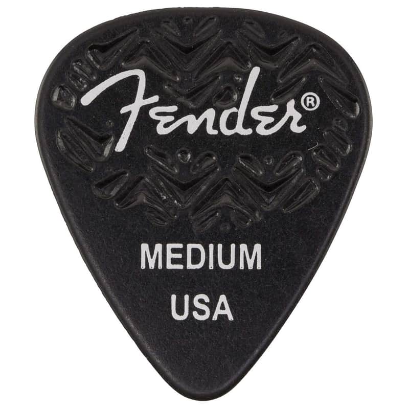 Fender Wavelength Picks 351 Medium Black 4 Pack (24) Bundle image 1