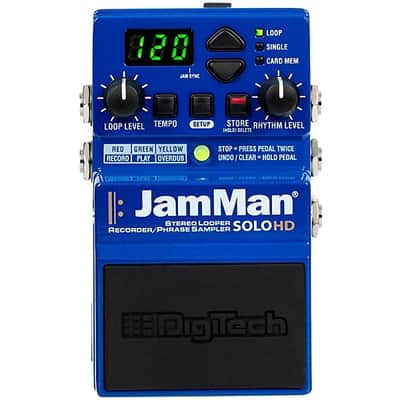 DigiTech JamMan Solo HD Stereo Looper Effects Pedal Blue image 1