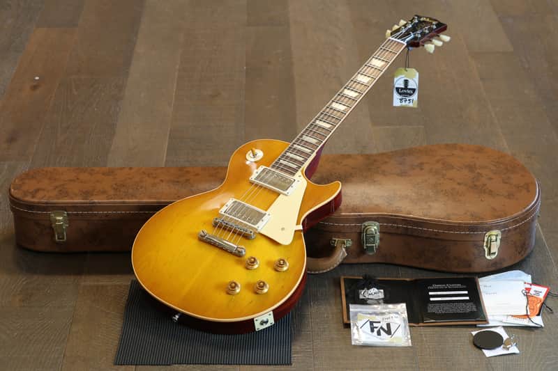 Minty! 2018 Gibson Custom Shop 1958 Les Paul Standard Electric Guitar Lemon Burst + COA OHSC image 1