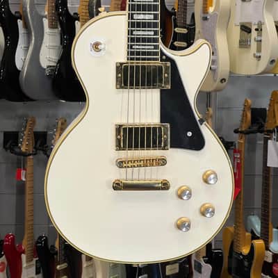 Epiphone   Les Paul Custom Bjorn Gelotte Jotun White Repaired Hea DS Tock image 1