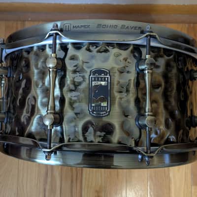 Mapex BPBR465HZN Black Panther Sledgehammer 14x6.5" Brass Snare Drum with Brass Hardware 2010s - Hammered Antique Brass image 1