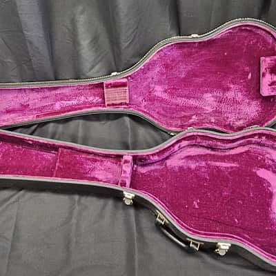 Early Gibson 1960s - 70s Les Paul Hard Shell Case, Purple Lining - Black image 2