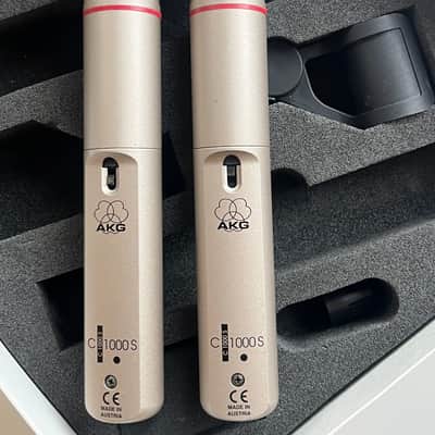 AKG C1000 S Twin Pack Small Diaphragm Multipattern Condenser Microphone 2000s - Nickel image 11
