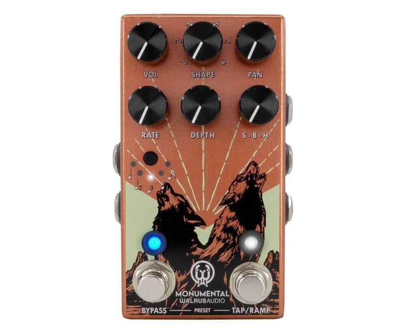 Walrus Audio Monumental Stereo Harmonic Tap Tremolo Pedal - Orange image 1