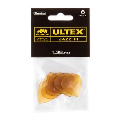 Dunlop Ultex Jazz III Picks 1.38mm, 6 Pack image 2