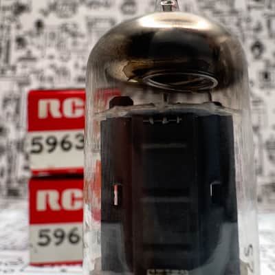 RCA 5963 12AU 7 Black Plate Matched Pair - NOS Vintage Vacuum Tubes - Industrial 12AU7 ECC82 Equivalent - Made in USA image 7