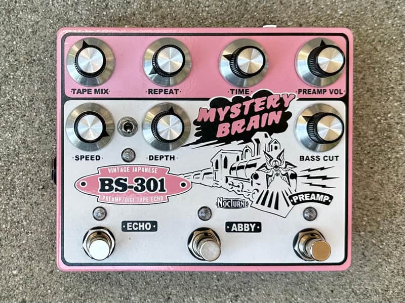 Nocturne Brain Nocturne Mystery Brain BS-301 Echo/Reverb/Echoplex Preamp RED SPARKLE