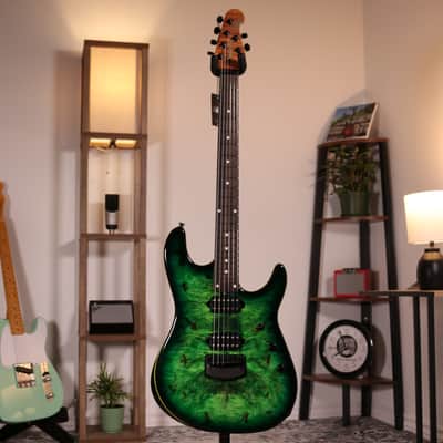 MusicMan Cutlass HT Jason Richardson - Ebony Fingerboard, Buckeye Burl Top Kokiri Forest image 17