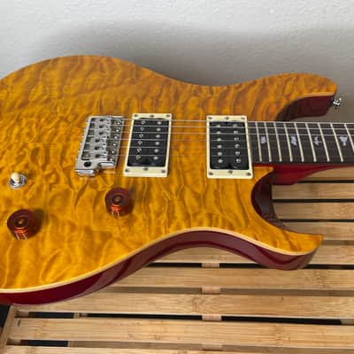 PRS SE Custom Electric Guitar - Orange Quilt image 8