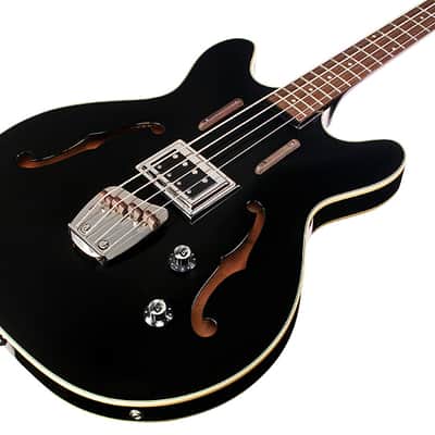 Guild Starfire Bass - Black - Single pickup - Semi-Hollow Body Bass Guitar image 5