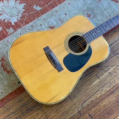 70s Kiso Suzuki W-200 Dreadnought Acoustic with HSC | Reverb