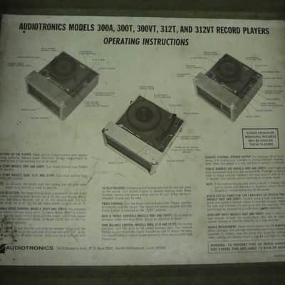 Audiotronics 300T Vintage Record Player and Amplifier - 1960's - For Parts or Repair image 2