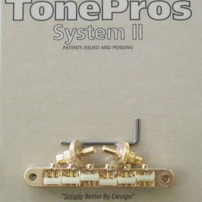TonePros NVR2G-G AVR2 with Standard Nashville Post Tuneomatic “G Formula” Saddles Gold