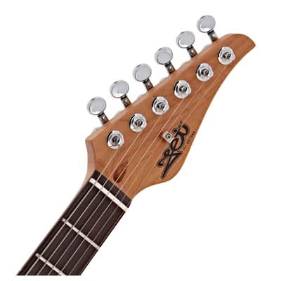 Jet JS-450 QTBR 450 Series Basswood Burl Poplar Top Body Canadian Roasted Maple Neck 6-String Electric Guitar image 7