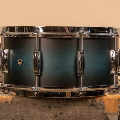 Gretsch Renown 6.5x14 Satin Antique Blue Burst Snare Drum image 6