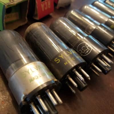 RCA etc. Pair (2) 35L6GT/G Beam Pentode tNOS TESTED Vacuum Tube grey glass 35L6GT Audio 1936-1954 image 3
