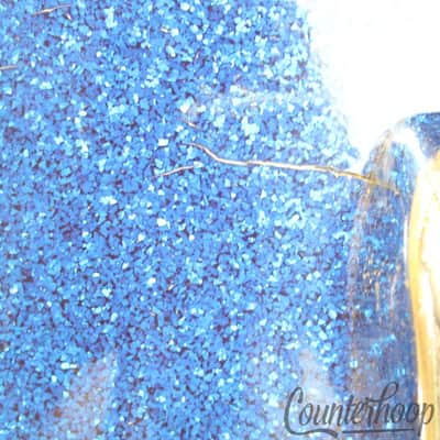 Slingerland 20x18"Blue Sparkle 3Ply Mahogany Floor Tom Vintage 50s Bass Drum USA image 5