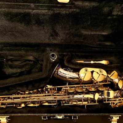 Cannonball Septyr ASCEP-BL Semi-Pro Alto Saxophone - Blue Abalone, F# Key, Black Nickel & Gold, Excellent!!! image 1