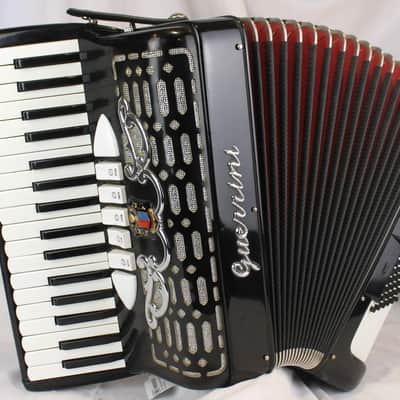 7439 - Black Guerrini Piano Accordion LMM 34 72 image 1