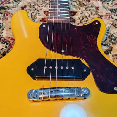 1990's Greco Les Paul Junior Jr Double Cut (EJR) TV Yellow, Made in Japan MIJ image 11
