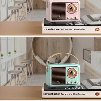 Retro Bluetooth Speaker-Blue image 24