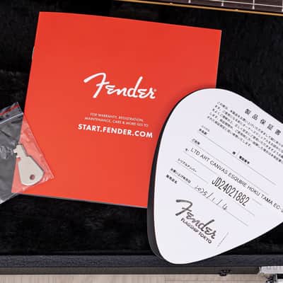 2024 Fender Japan Art Canvas Esquire Katsushika Hokusai Tama River, Mint w/ Case, Tags image 16