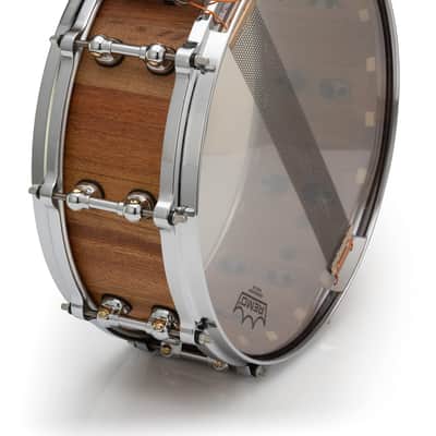 Pearl StaveCraft 14"x5" Maximum Volume Snare Drum with 20mm Makha shell, Thai Oak DadoLoc and MasterCast Die-Cast Hoops in Hand-Rubbed Natural Satin Finish image 6