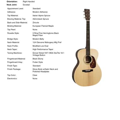 Martin NAMM 2024 Custom Shop 000/OM - Italian Alpine Spruce/Ziricote Natural image 15