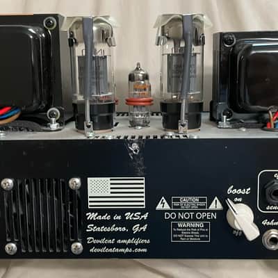 Devilcat Francine 30 Watt Class A Guitar Amp Head USA 2017 Black Crinkle Bullet Finish image 10