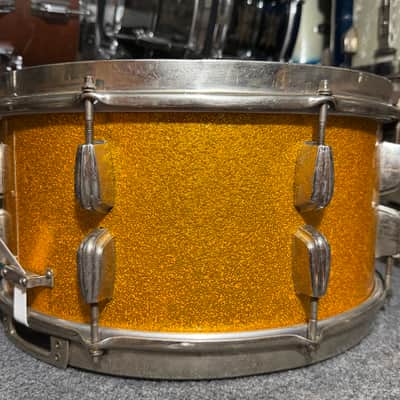 Slingerland Radioking Snare Drum In Gold Sparkle image 3