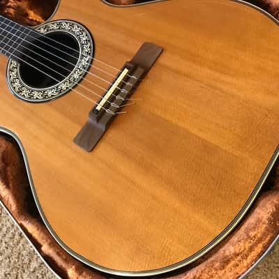 Ovation Country Artist 1674 nylon string guitar cutaway acoustic-electric  1985 made in USA with original hard case image 5