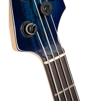 Cort GBFUSION4BB GB-Fusion 4 Solid Alder Body Spalted Maple Top Hard Maple Neck 4-String Electric Bass Guitar image 11