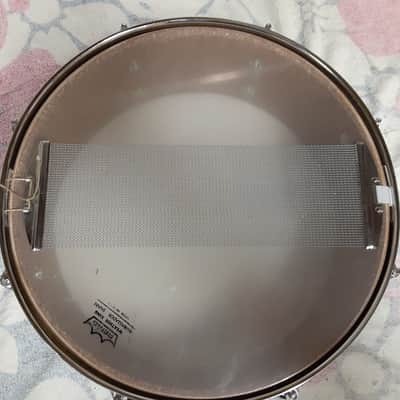 Ludwig L-600 S/L Series 5x14" 8-Lug Wood Snare Drum with Rounded Blue/Olive Badge 1984 - 1988 - Chrome image 12