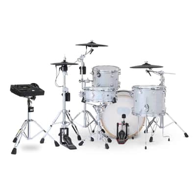 FREE TOM REBATE! - DW DWe 4pc Complete Electronic/Acoustic Drum Set w/Roland Cymbals & V51 Diamond Nebula image 3