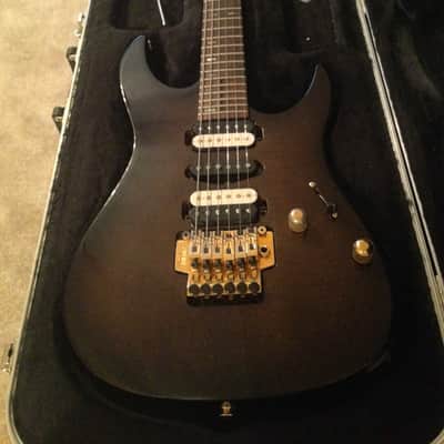 Very Rare Yamaha RGX 821D flamed Brown Burst MIJ factory scalloped neck hardcase was over $1000 new image 2
