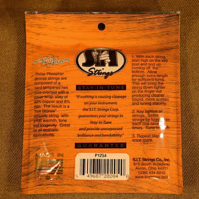 S. I. T. P1254 Light Acoustic Guitar Strings image 2
