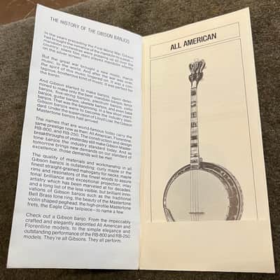Gibson Banjo Series Brochure 1980’s image 2