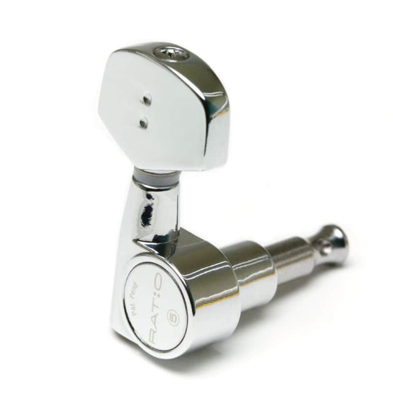 Graph Tech PRN-2411-C0 Ratio Acoustic 3+3 Tuned Machine Heads - Contemporary Style / Chrome Finish image 1