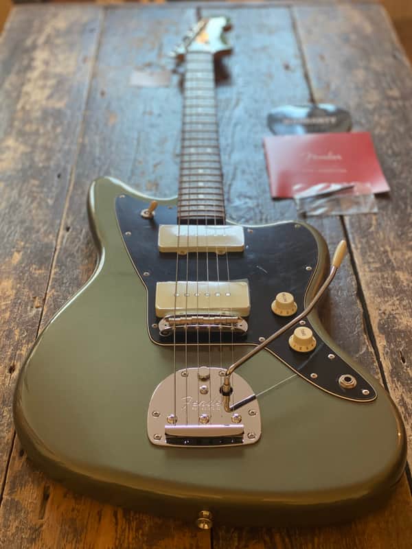 Fender Japan Very Rare 2023 Jasper Olive Metallic Hybrid II Jazzmaster w/ Matching Headstock image 1
