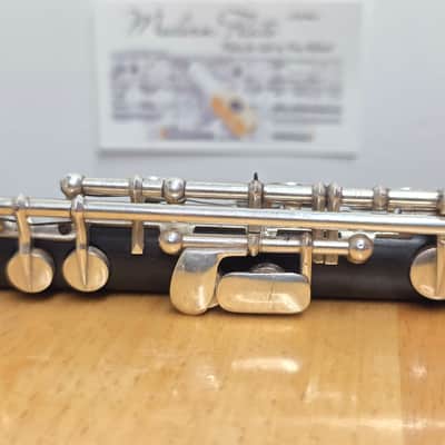 Vintage Uebel Handmade German Professional C Piccolo w/ Split E Grenadilla Wood Boehm w/ Silver Headjoint Leather Pads Nice image 15