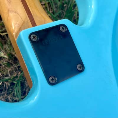 Vintage Chandler Precision Bass Guitar Parts P-Bass Plus 1980’s Project Daphne Blue image 20
