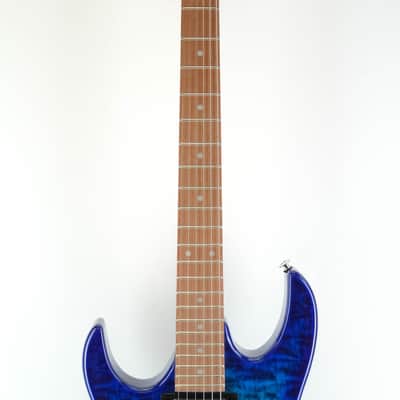 Ibanez GRX70QALTBB Left Handed Transparent Blue Burst image 2